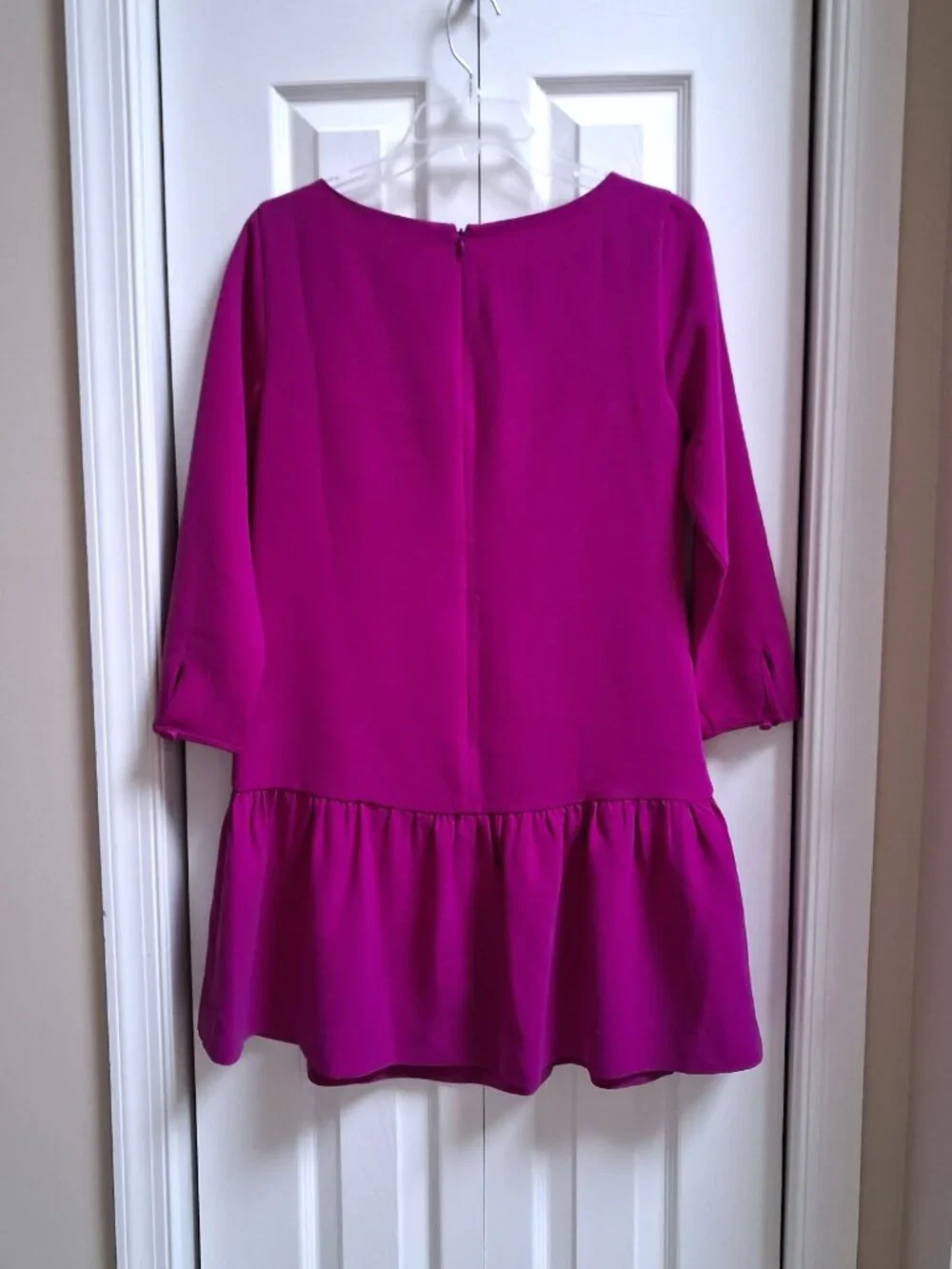 J CREW Purple Dropped Waist Long Sleeve Dress sz 2